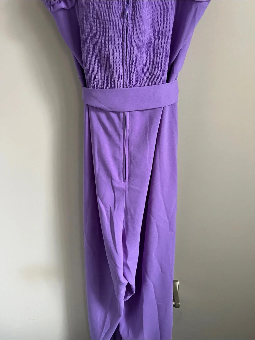 Lilly Pulitzer Purple Ruffled Strap pantsuit jumpsuit 14 belted formal